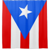 Puerto Rico Flag Douchegordijn (Voorkant)