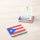 Puerto Rico Flag Drankjes Onderzetter (Rechterzijde)