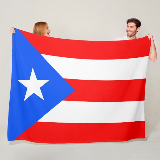 Puerto Rico Flag Fleece Deken (In situ)