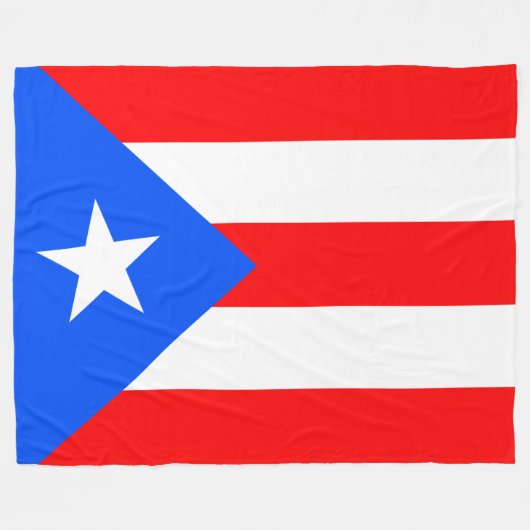 Puerto Rico Flag Fleece Deken (Voorkant (Horizontaal))