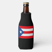 Puerto Rico Flag Flesjeskoeler (Fles Voorkant)