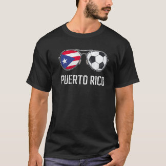 Puerto Rico Flag & Football Sunglass Puerto Ricaan T-shirt