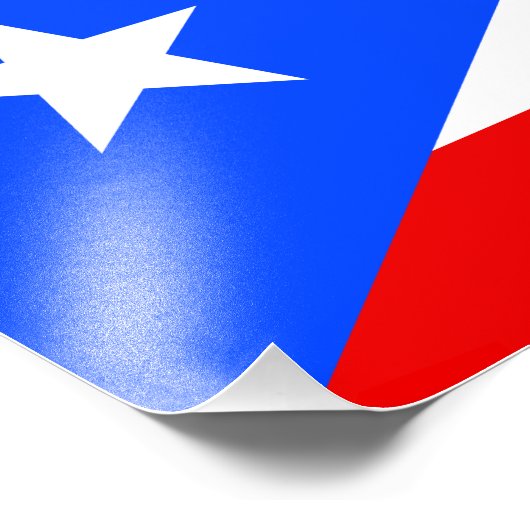 Puerto Rico Flag Foto Afdruk (Hoek)