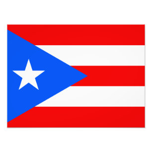Puerto Rico Flag Foto Afdruk