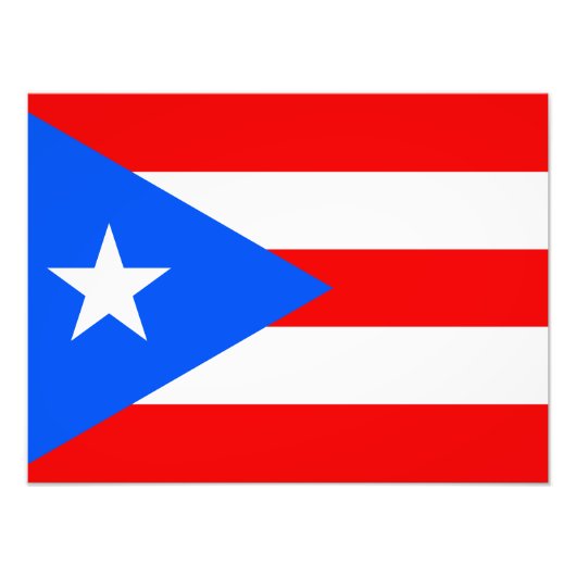 Puerto Rico Flag Foto Afdruk (Voorkant)