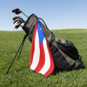 Puerto Rico Flag Golfhanddoek (Groen)