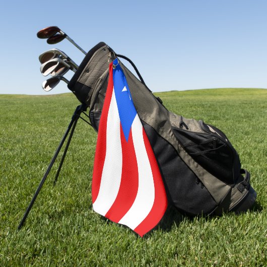 Puerto Rico Flag Golfhanddoek (Groen)