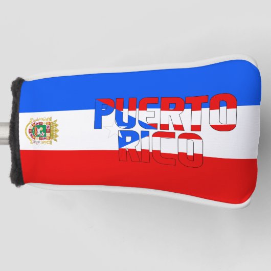 Puerto Rico Flag GorPrachtige Patriotic Golfheadcover (Voorkant)