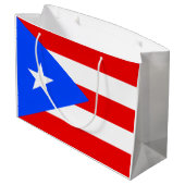 Puerto Rico Flag Groot Cadeauzakje (Achterkant Gekanteld)