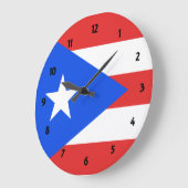 Puerto Rico Flag Grote Klok (Hoek)