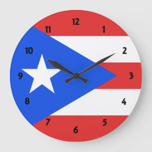 Puerto Rico Flag Grote Klok