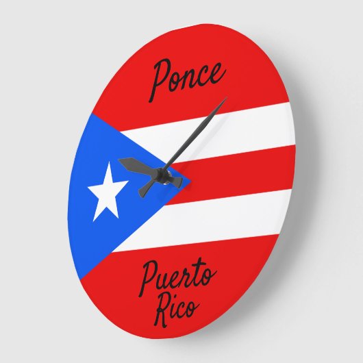 Puerto Rico Flag Grote Klok (Hoek)