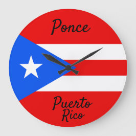 Puerto Rico Flag Grote Klok
