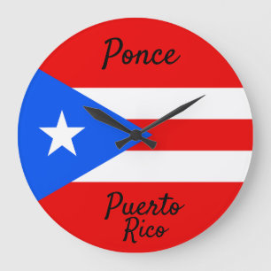 Puerto Rico Flag Grote Klok