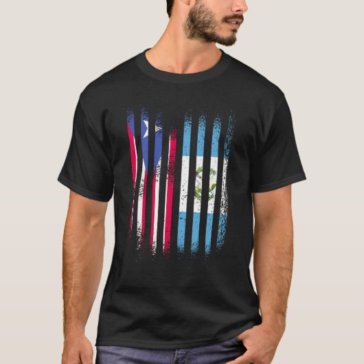 Puerto Rico Flag Guatemala Grown Country Flags Str T-shirt (Voorkant)