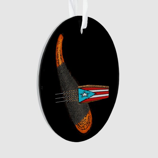 Puerto Rico Flag Guiro Ornament (voorkant)