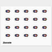 Puerto Rico Flag Hart Sticker (Vel)