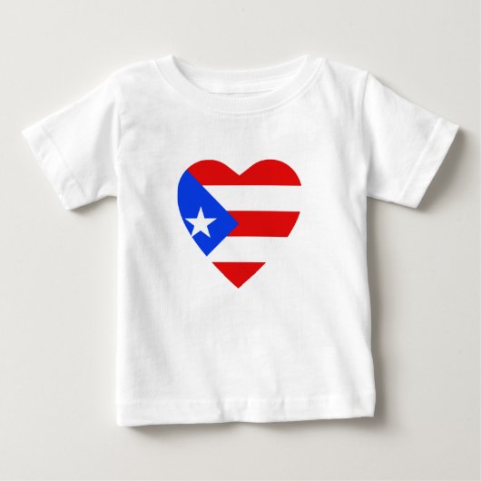 Puerto Rico Flag Hart T-shirt (Voorkant)