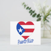 Puerto Rico Flag Heart Briefkaart (Staand voorkant)