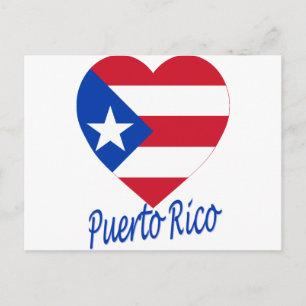 Puerto Rico Flag Heart Briefkaart