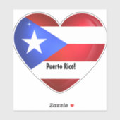Puerto Rico Flag Heart Car Decal Sticker (Vel)