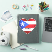 Puerto Rico Flag Heart Car Decal Sticker (iPad Cover)