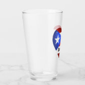 Puerto Rico Flag Heart Cutout Glas (Rechts)