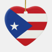 Puerto Rico Flag Heart Ornament (Achterkant)