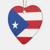 Puerto Rico Flag Heart Ornament (Links)