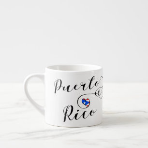 Puerto Rico Flag Heart, Puerto Ricaan Espresso Kop