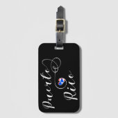 Puerto Rico Flag Heart, Puerto Ricaanse vlag Bagagelabel (Voorkant (verticaal))