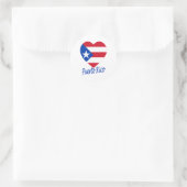 Puerto Rico Flag Heart Ronde Sticker (Tas)