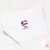 Puerto Rico Flag Heart Ronde Sticker (Envelop)