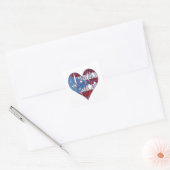 Puerto Rico Flag Heart Sticker (Envelop)