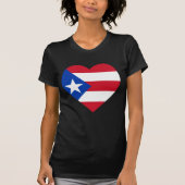Puerto Rico Flag Heart T-shirt (Voorkant)