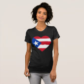 Puerto Rico Flag Heart T-shirt (Voorkant volledig)