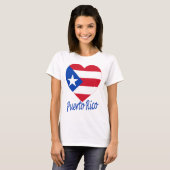 Puerto Rico Flag Heart T-shirt (Voorkant volledig)