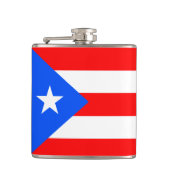 Puerto Rico Flag Heupfles (Voorkant)