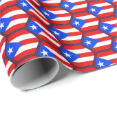 Puerto Rico Flag Honeycomb Wrapping Paper Cadeaupapier (Rol Hoek)