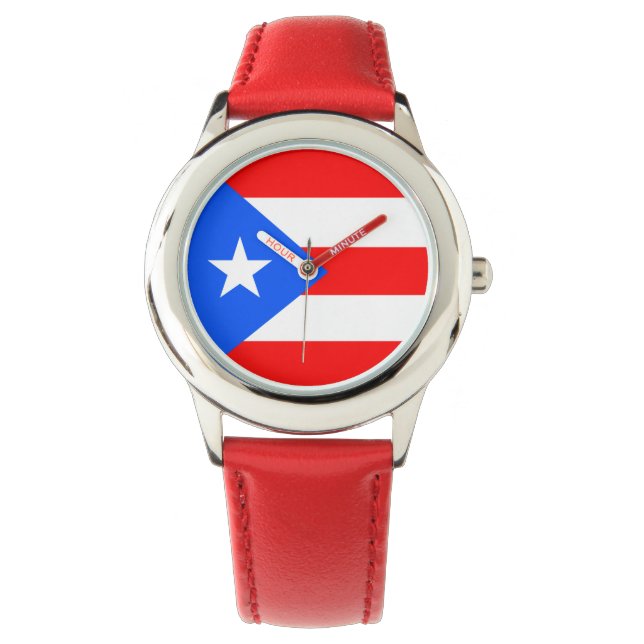Puerto Rico Flag Horloge (Voorkant)