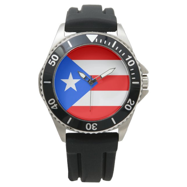Puerto Rico Flag Horloge (Voorkant)