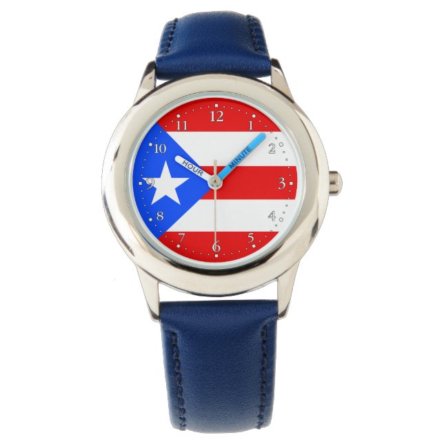 Puerto Rico Flag Horloge (Voorkant)