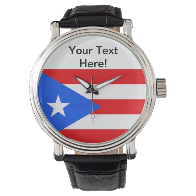 Puerto Rico Flag Horloge (Voorkant)