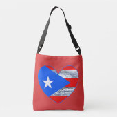 Puerto Rico Flag Hurricane Canvas tas (Achterkant)