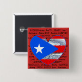 Puerto Rico Flag Hurricane Maria 2017 Button (Voorkant /achterkant)