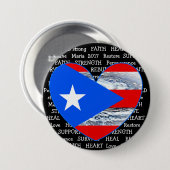 Puerto Rico Flag Hurricane Maria 2017 Button (Voorkant /achterkant)