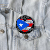 Puerto Rico Flag Hurricane Maria 2017 Button (In situ)