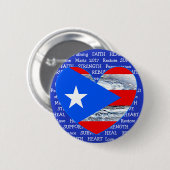 Puerto Rico Flag Hurricane Maria 2017 Button (Voorkant /achterkant)