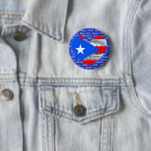 Puerto Rico Flag Hurricane Maria 2017 Button (In situ)