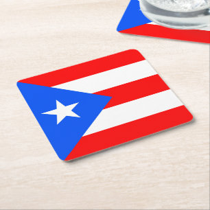 Puerto Rico Flag Kartonnen Onderzetters